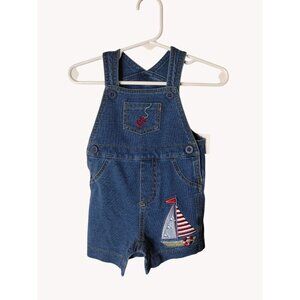 Little Me Bib Shorts Baby 3 Months Stretch Sailboat